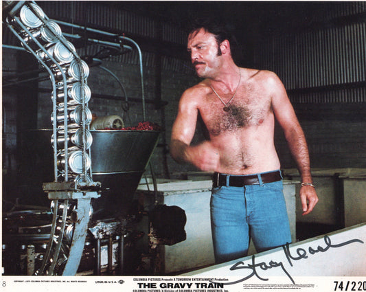 STACY KEACH SIGNED THE GRAVY TRAIN 8X10 PHOTO