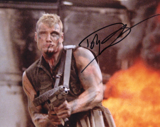 DOLPH LUNDGREN SIGNED RED SCORPION 8X10 PHOTO