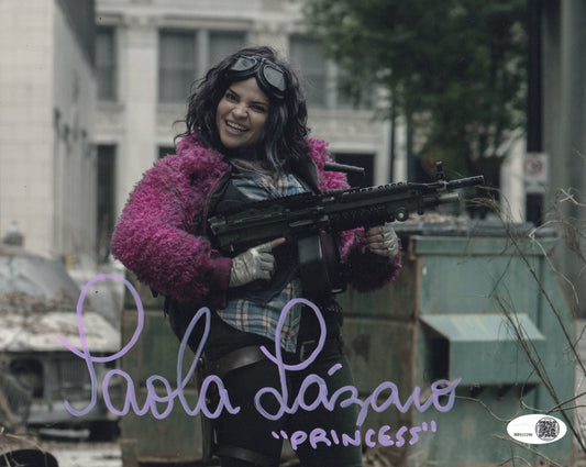 PAOLA LAZARO SIGNED THE WALKING DEAD 8X10 PHOTO ALSO JSA