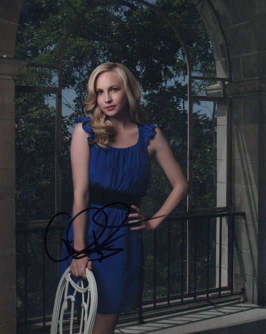 CANDICE ACCOLA SIGNED SEXY THE VAMPIRE DIARIES 10X8 PHOTO (2)
