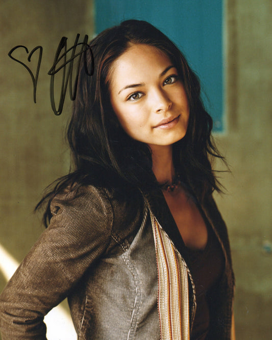 KRISTIN KREUK SIGNED SEXY 10X8 PHOTO (1)