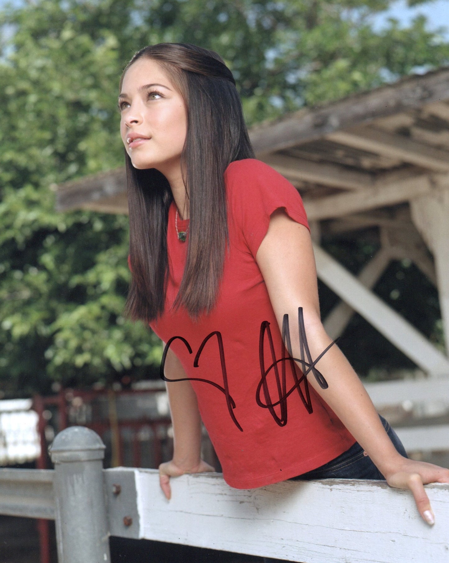 KRISTIN KREUK SIGNED SEXY SMALLVILLE 10X8 PHOTO (1)