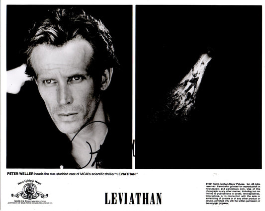 PETER WELLER SIGNED LEVIATHAN 10X8 PHOTO