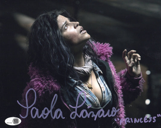 PAOLA LAZARO SIGNED THE WALKING DEAD 10X8 PHOTO (1) ALSO JSA