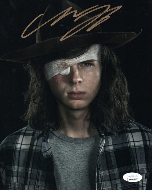 CHANDLER RIGGS SIGNED THE WALKING DEAD 8X10 PHOTO (3) also jsa