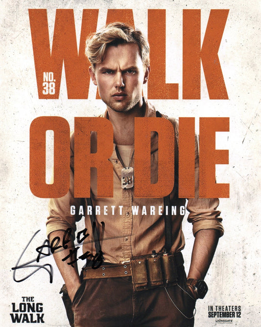 GARRETT WAREING SIGNED THE LONG WALK 8X10 PHOTO (1) VIDEO PROOF
