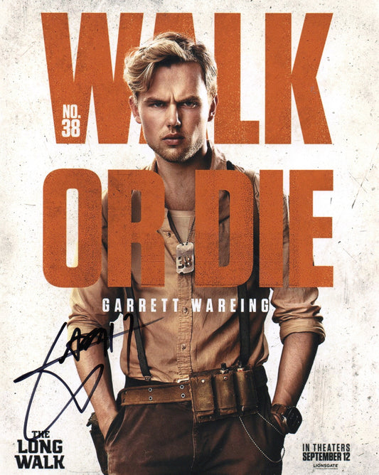 GARRETT WAREING SIGNED THE LONG WALK 8X10 PHOTO (2) VIDEO PROOF
