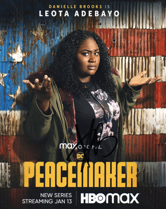 DANIELLE BROOKS SIGNED PEACEMAKER 8X10 PHOTO (1)