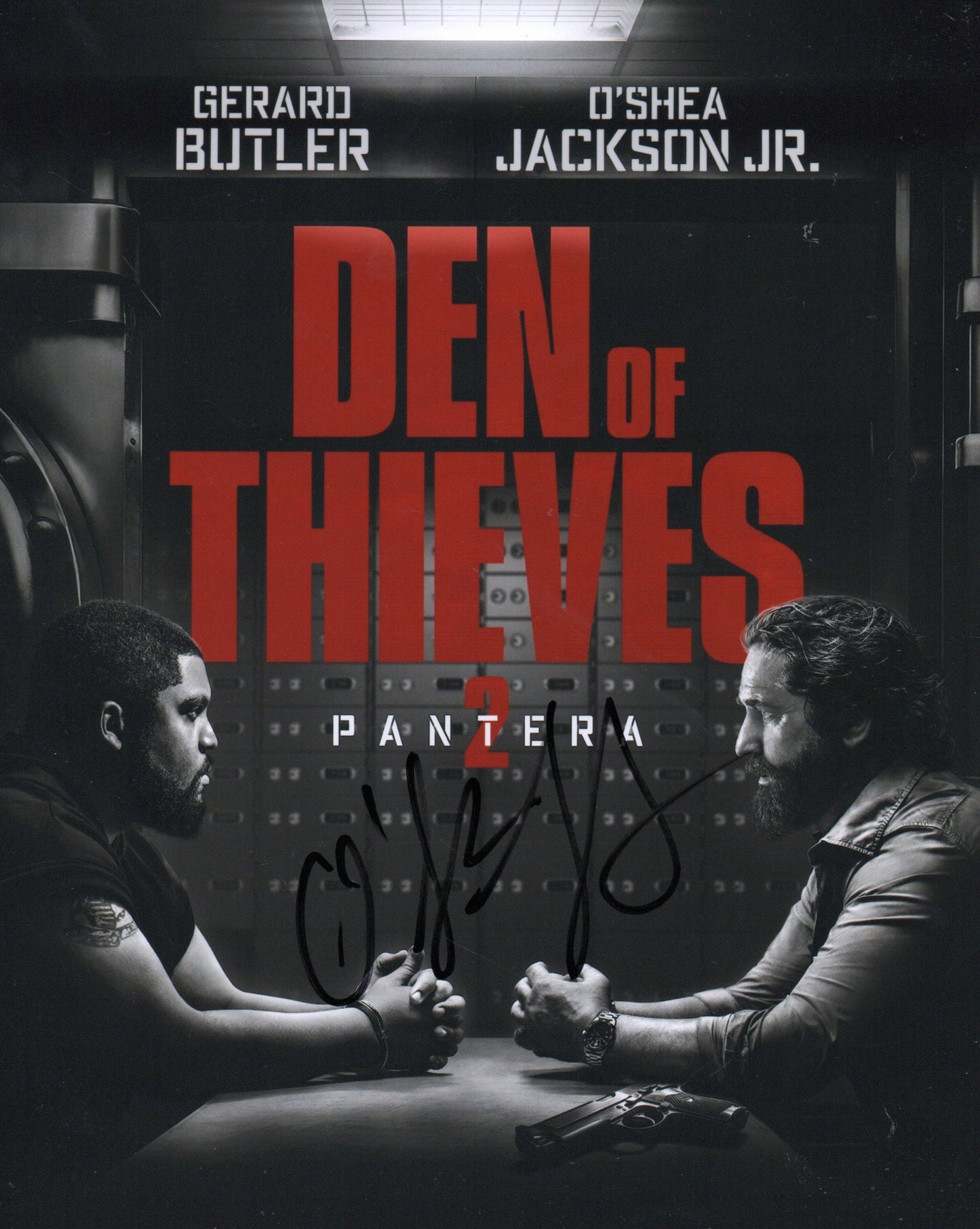 O'SHEA JACKSON JR SIGNED DEN OF THIEVES 2 8X10 PHOTO (2) VIDEO PROOF