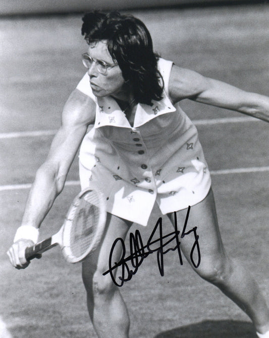 BILLIE JEAN KING SIGNED TENNIS 10X8 PHOTO (2)