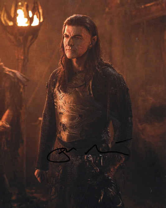 SAM HAZELDINE SIGNED RINGS OF POWER 8X10 PHOTO (7) VIDEO PROOF