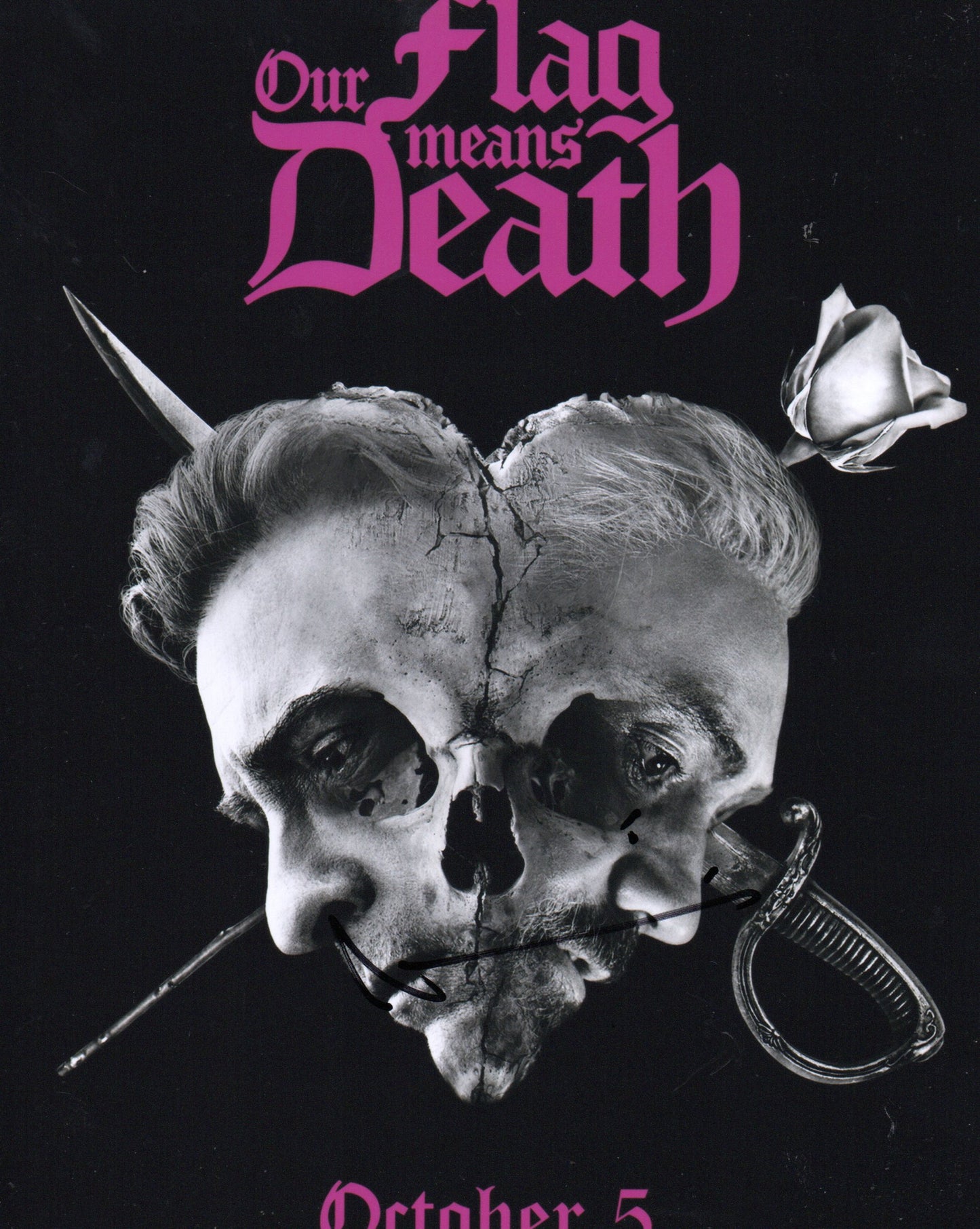 TAIKA WAITITI SIGNED OUR FLAG MEANS DEATH 8X10 PHOTO (2)