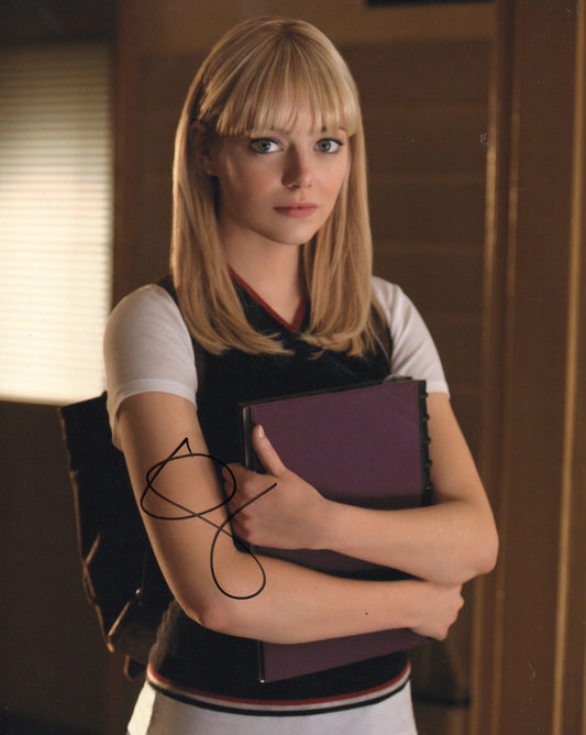 EMMA STONE SIGNED SPIDER-MAN 10X8 PHOTO