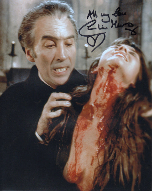 CAROLINE MUNRO SIGNED DRACULA A.D 10X8 PHOTO (2)
