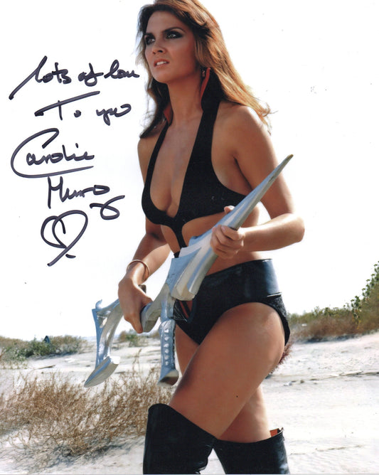 CAROLINE MUNRO SIGNED STARCRASH 10X8 PHOTO (2)