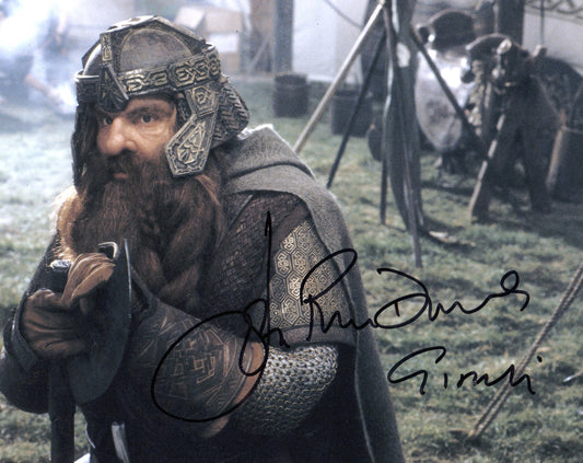 JOHN RHYS DAVIES SIGNED LORD OF THE RINGS 8X10 PHOTO (4)