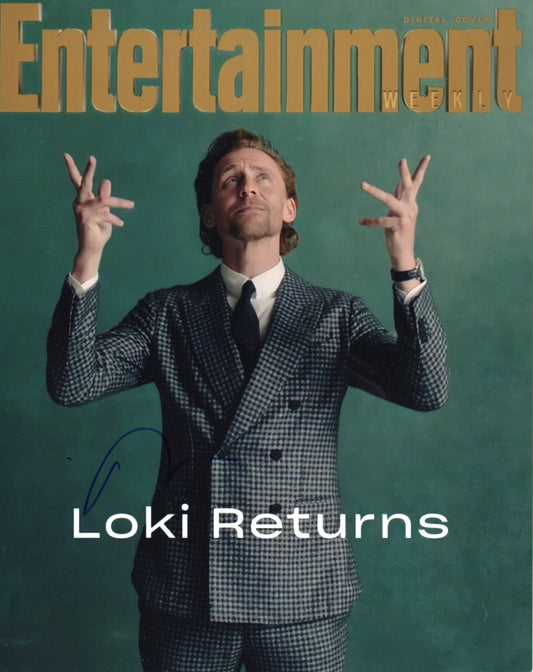 TOM HIDDLESTON SIGNED LOKI 8X10 PHOTO (3)