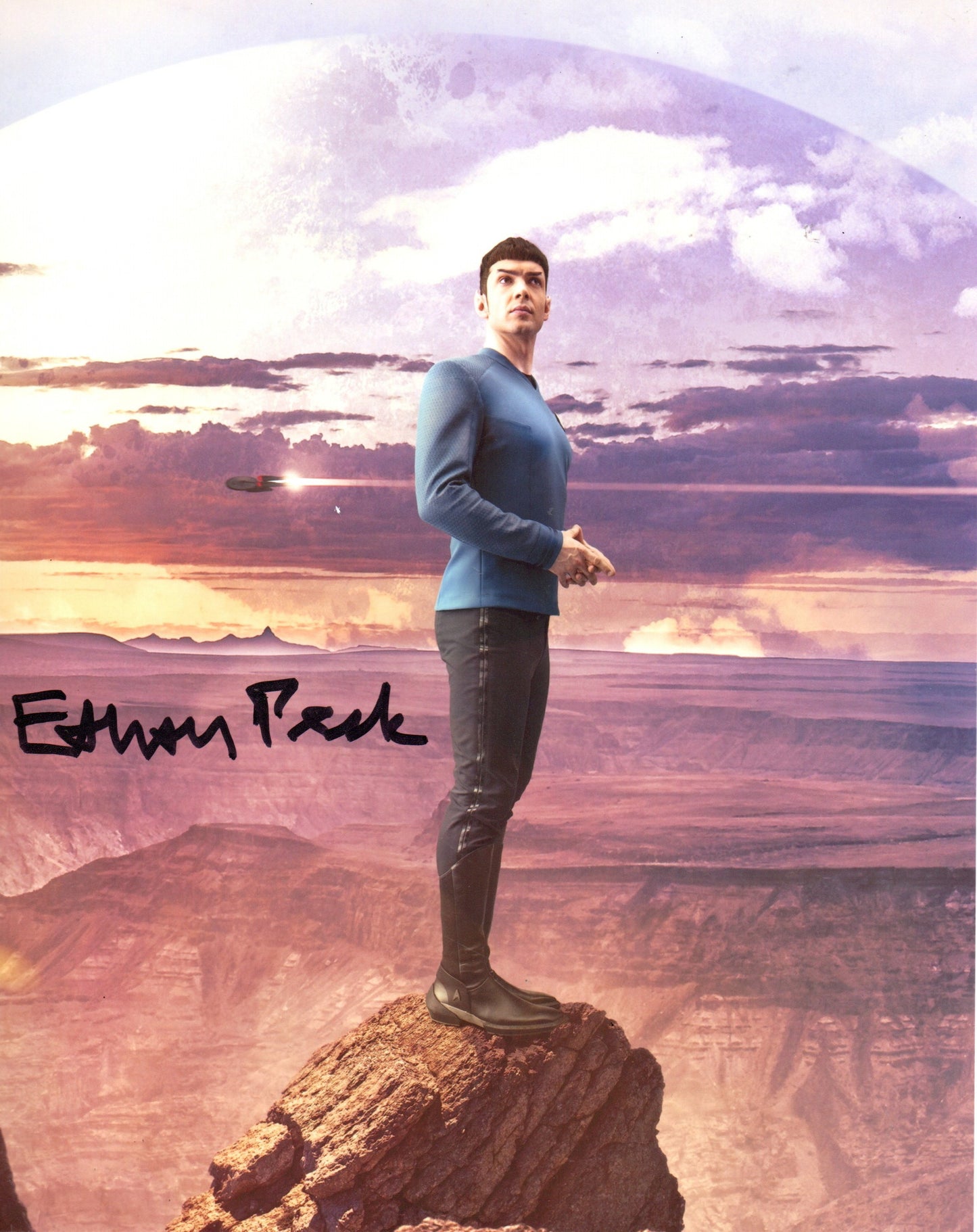 ETHAN PECK SIGNED STAR TREK 8X10 PHOTO (2)