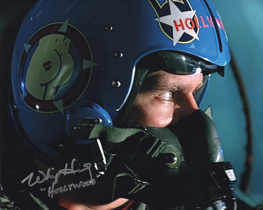 WHIP HUBLEY SIGNED TOP GUN 8X10 PHOTO