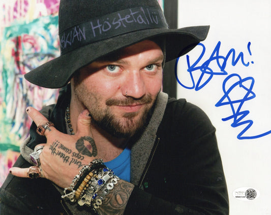 BAM MARGERA SIGNED 10X8 PHOTO (4) ALSO JSA