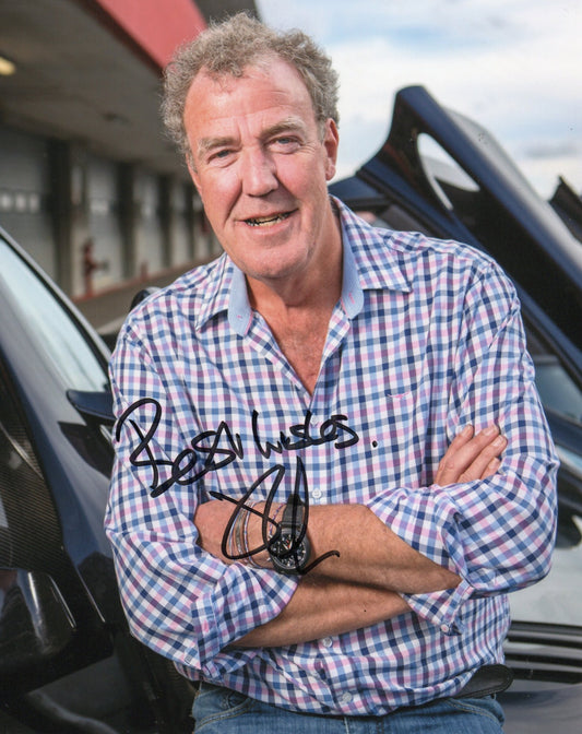 JEREMY CLARKSON SIGNED TOP GEAR 8X10 PHOTO