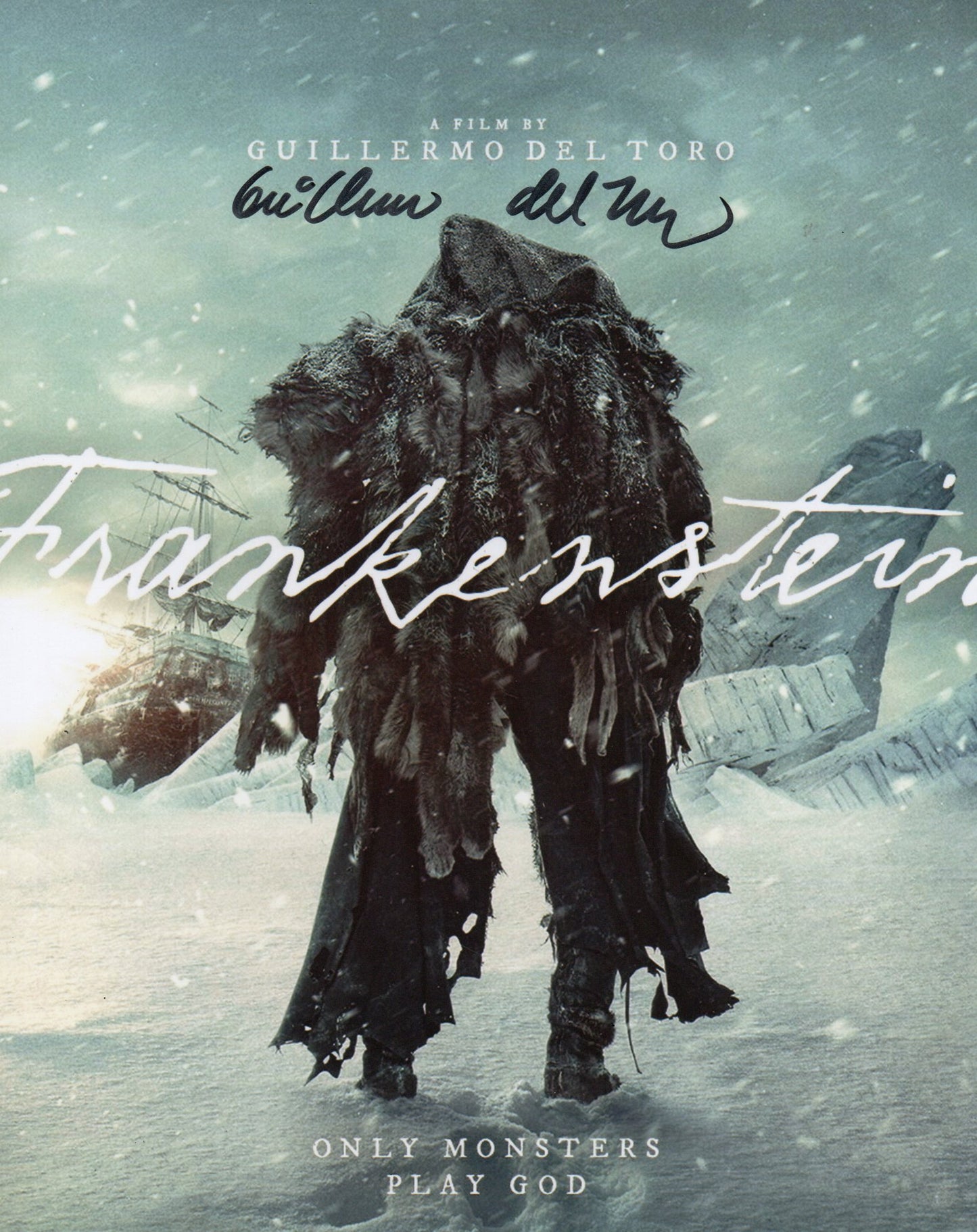GUILLERMO DEL TORO SIGNED FRANKENSTEIN 8X10 PHOTO (2)