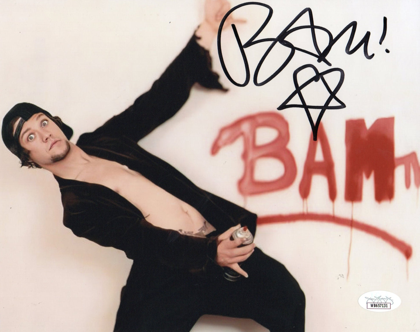 BAM MARGERA SIGNED 10X8 PHOTO (8) ALSO JSA