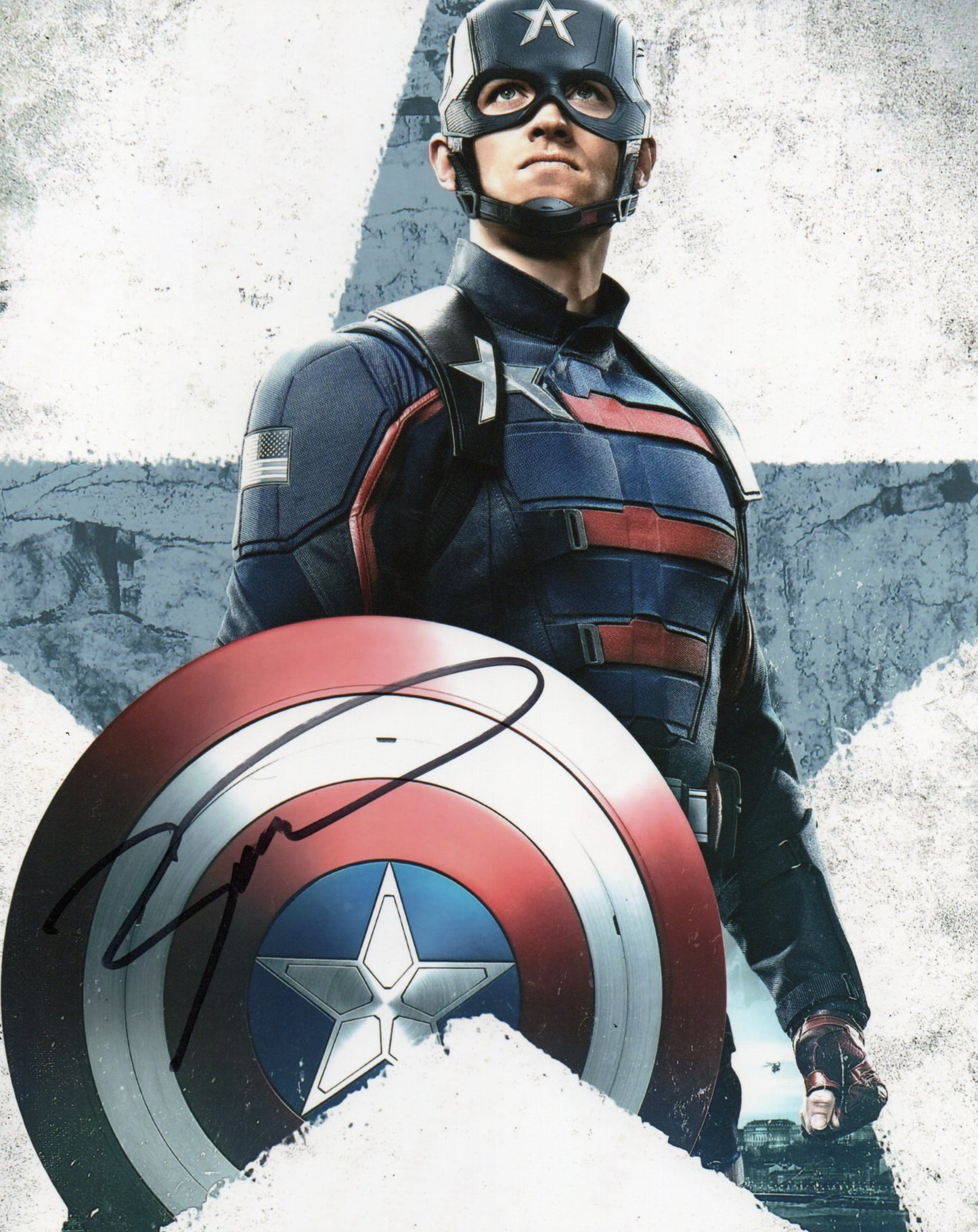 WYATT RUSSELL SIGNED CAPTAIN AMERICA 8X10 PHOTO