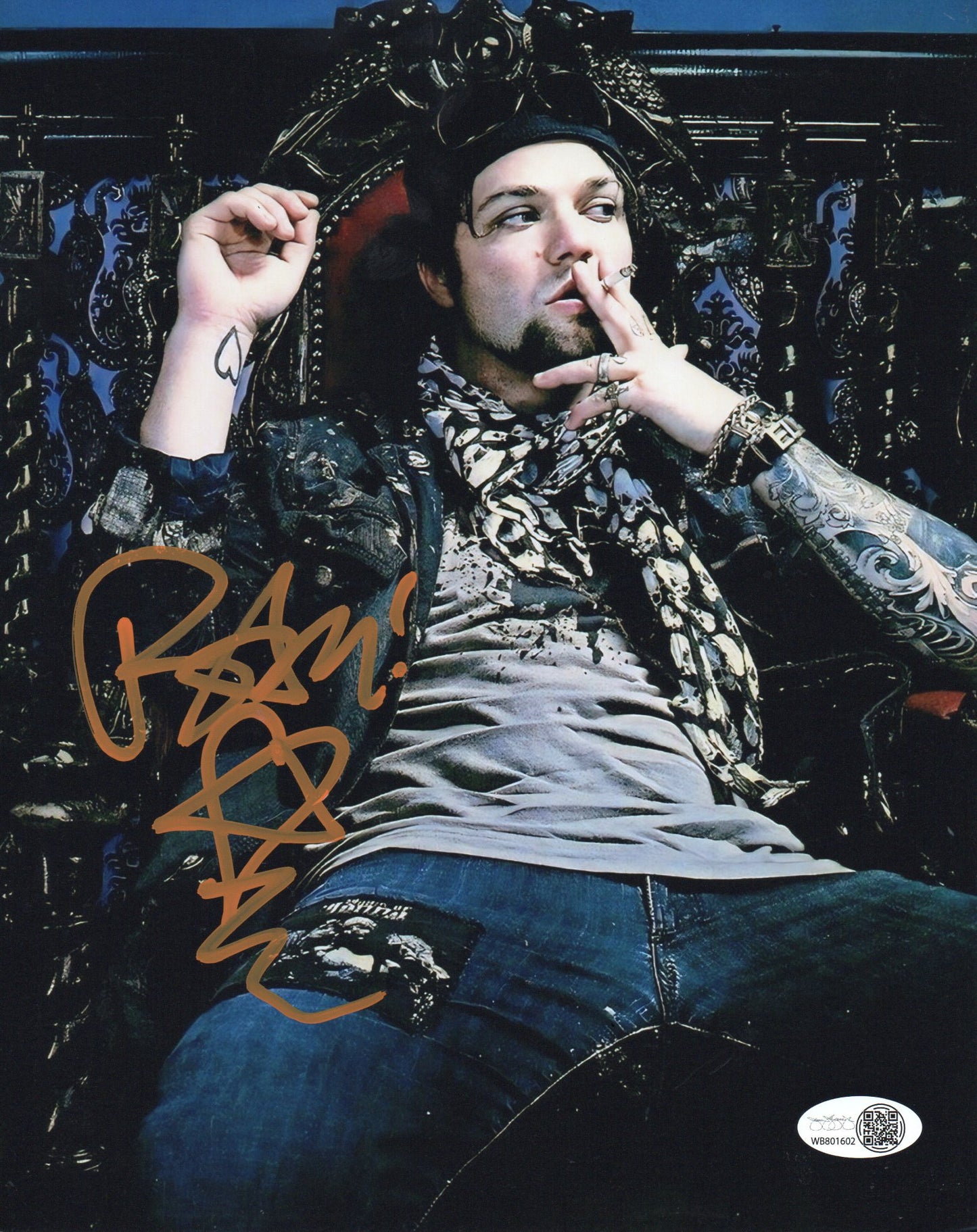 BAM MARGERA SIGNED 10X8 PHOTO (10) ALSO JSA