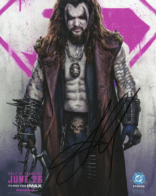 JASON MOMOA SIGNED SUPERGIRL LOBO 8X10 PHOTO (2) VIDEO PROOF