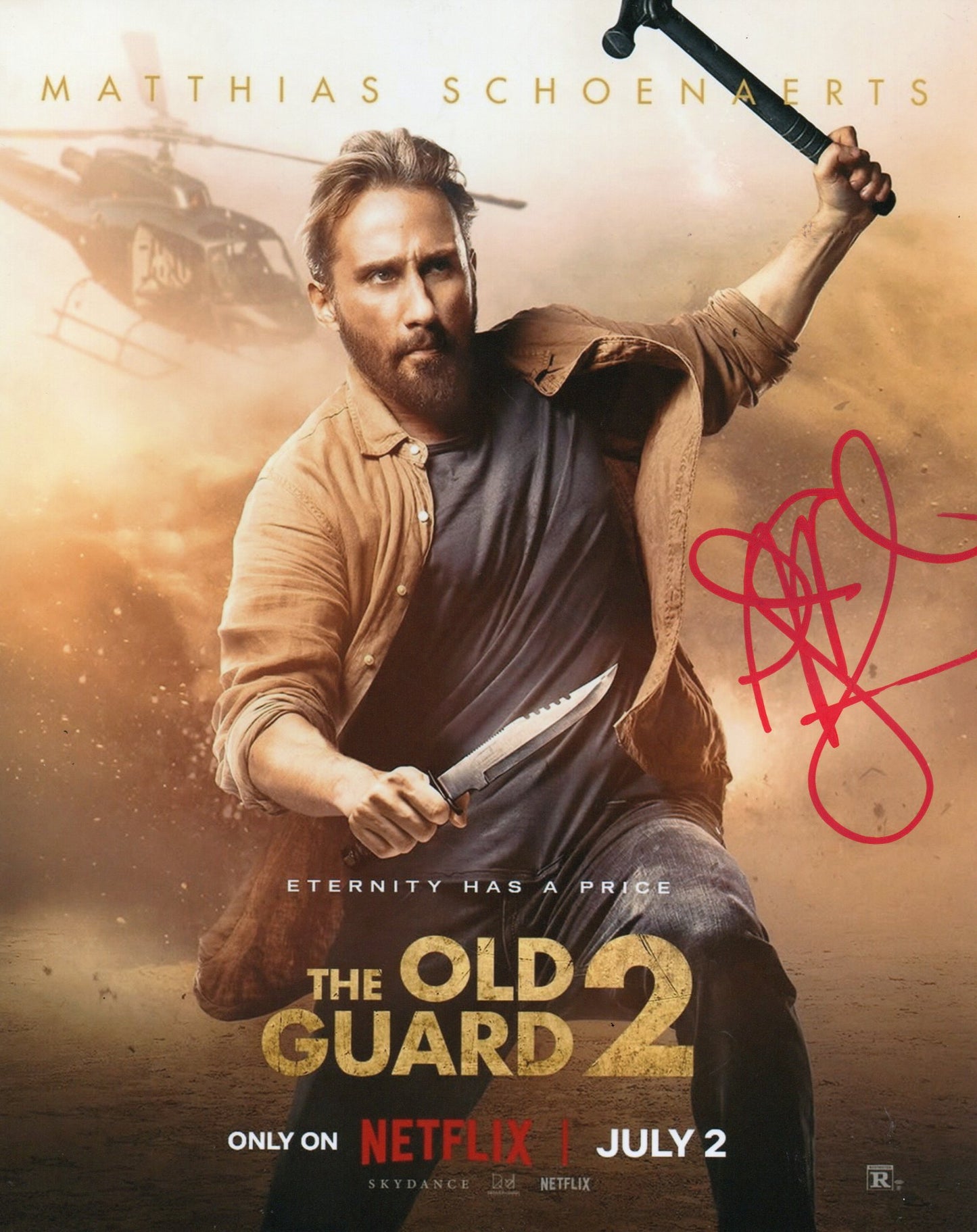 MATTHIAS SCHOENAERTS SIGNED THE OLD GUARD 8X10 PHOTO (1) VIDEO PROOF