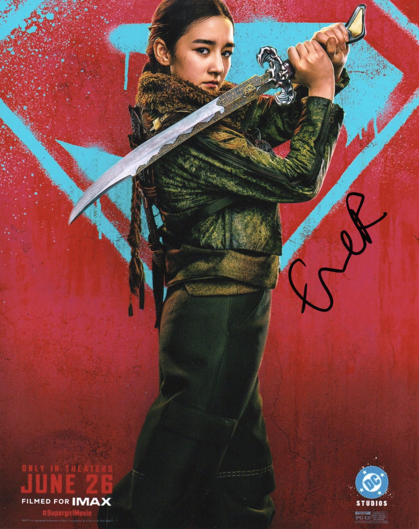 EVE RIDLEY SIGNED SUPERGIRL 8X10 PHOTO (2) VIDEO PROOF