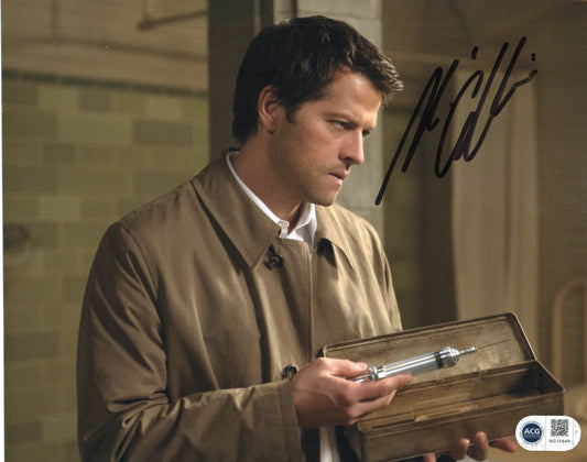 MISHA COLLINS SIGNED SUPERNATURAL 8X10 PHOTO ALSO ACG