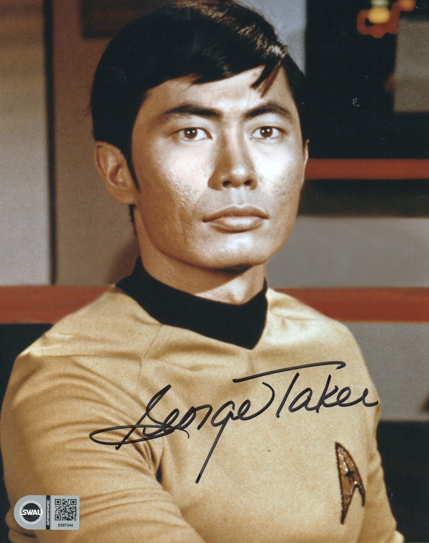 GEORGE TAKEI SIGNED STAR TREK 8X10 PHOTO ALSO SWAU