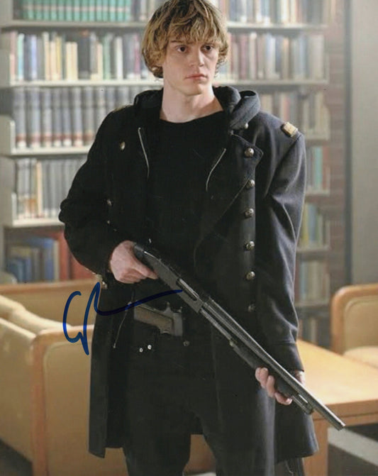 EVAN PETERS SIGNED AMERICAN HORROR STORY 8X10 PHOTO
