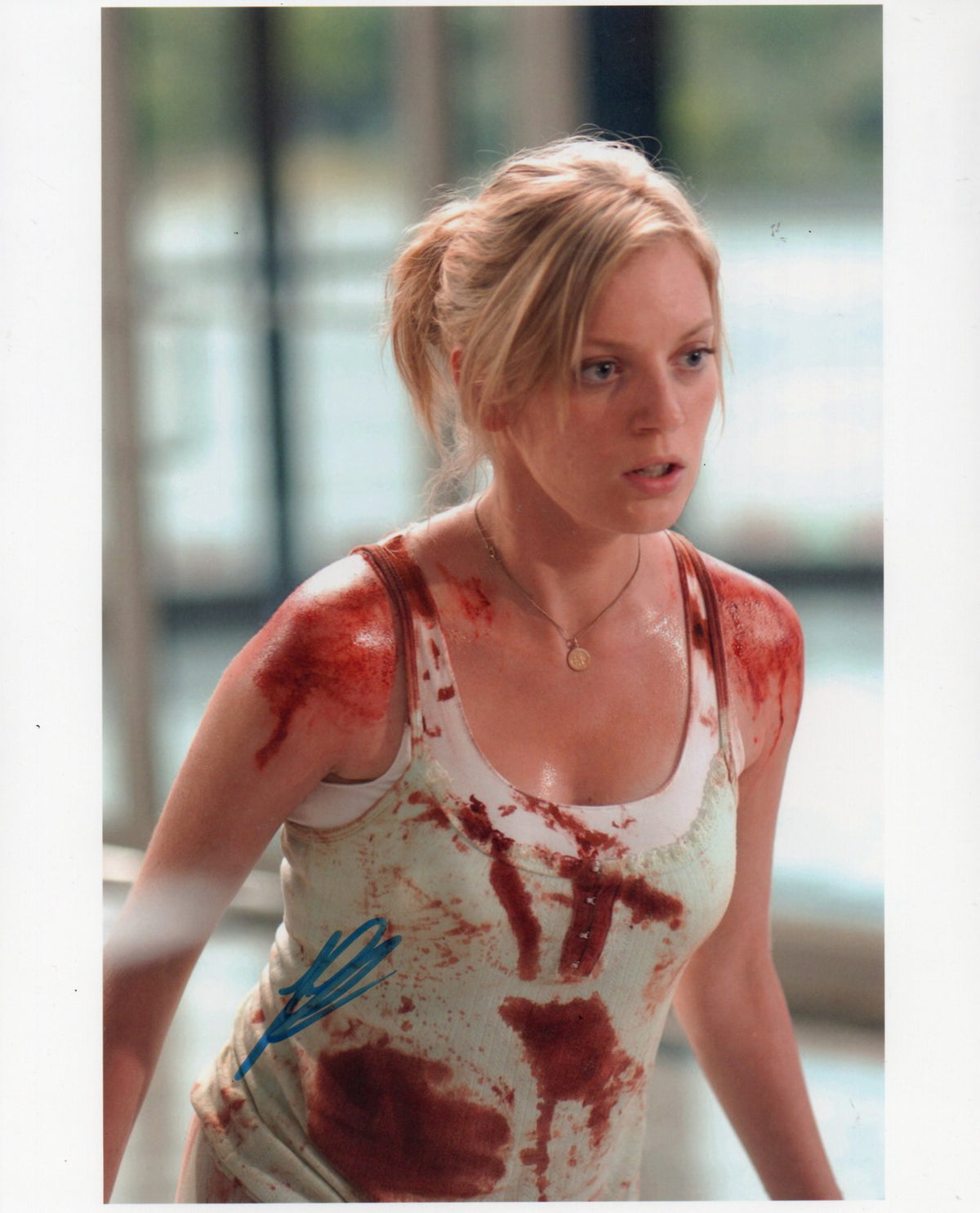 SARAH POLLEY SIGNED DAWN OF THE DEAD 10X8 PHOTO