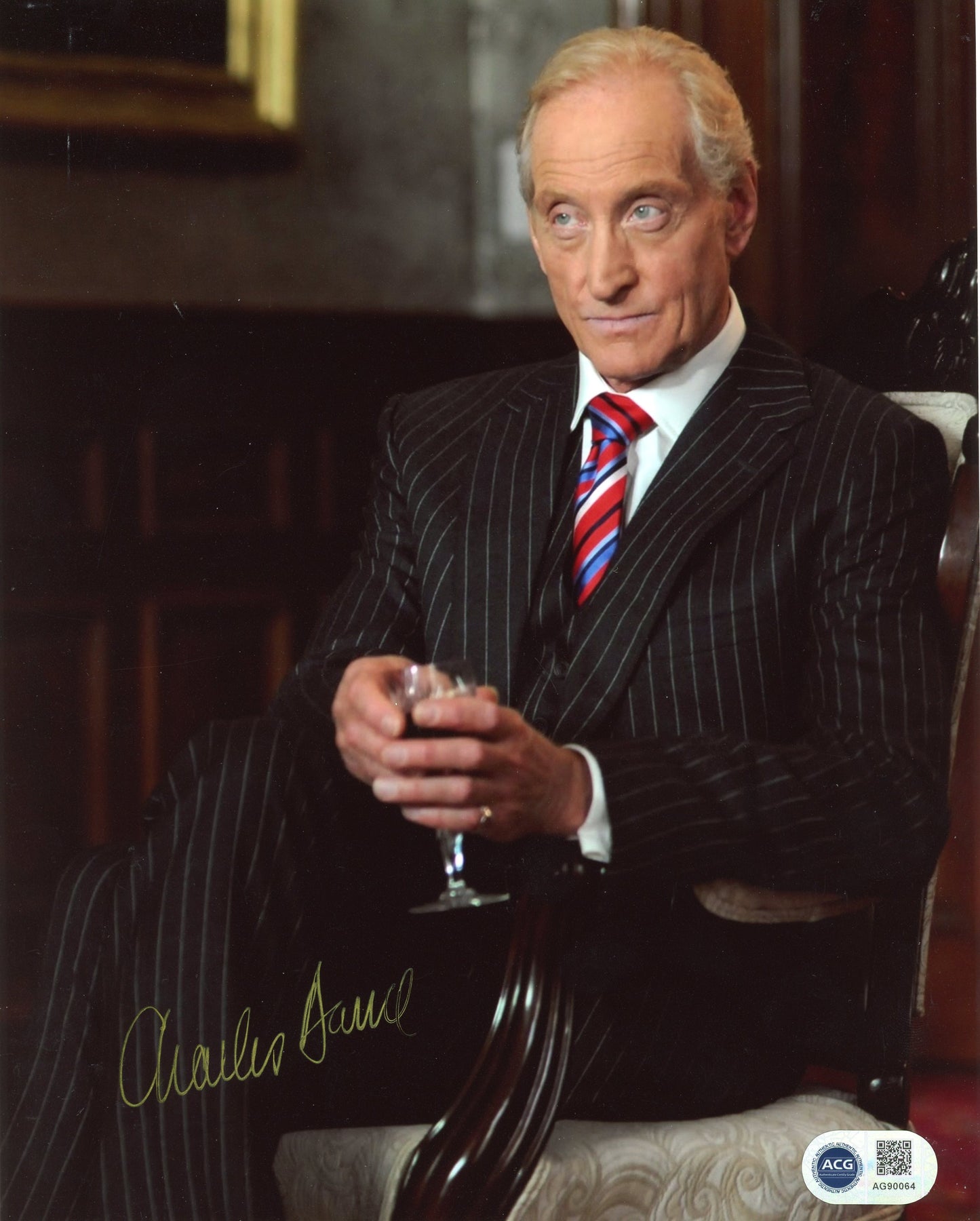 CHARLES DANCE SIGNED 8X10 PHOTO (1) ALSO ACG CERTIFICATION