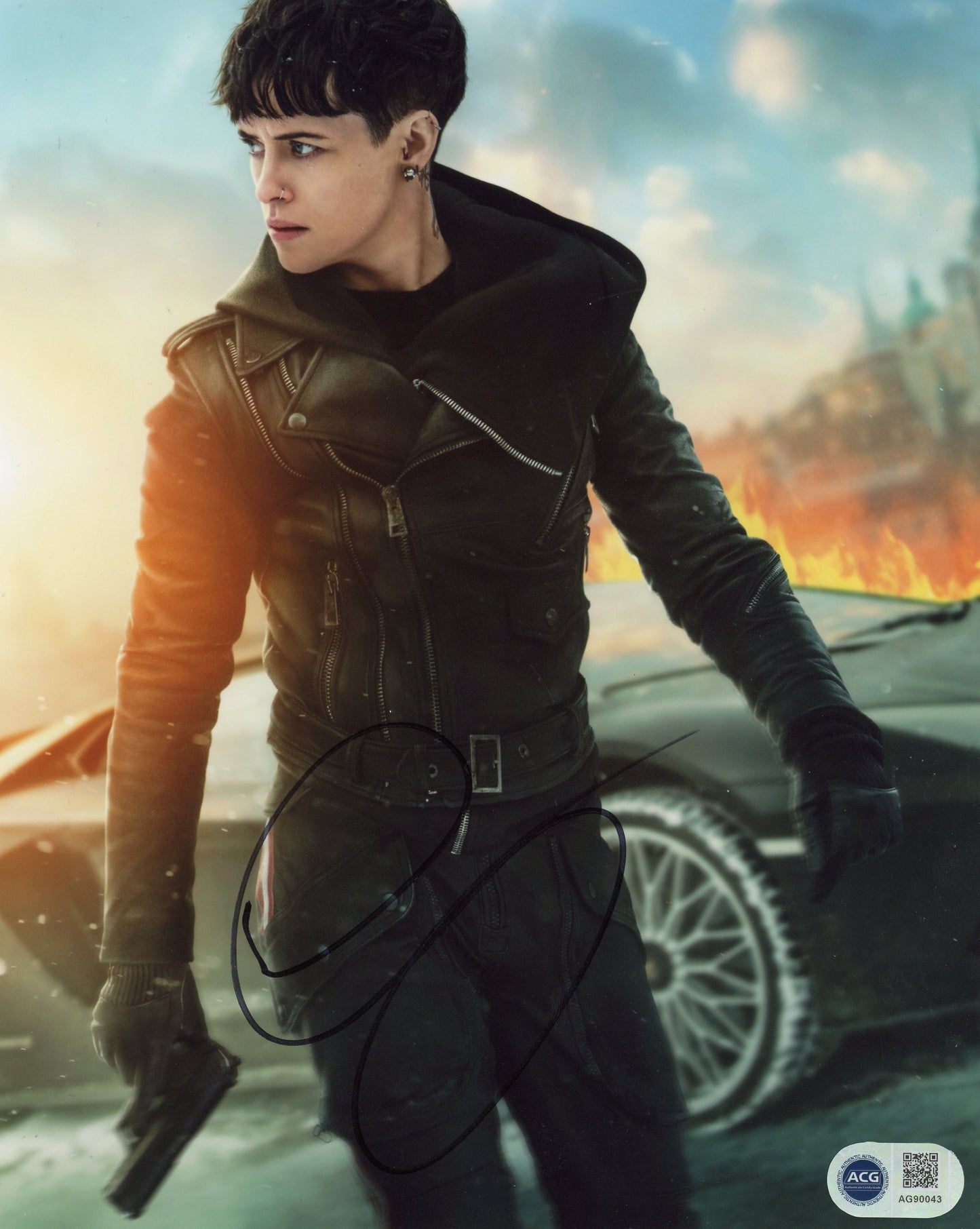 CLAIRE FOY SIGNED THE GIRL IN THE SPIDERS WEB 10X8 PHOTO (2) ALSO ACG CERTIFICATION