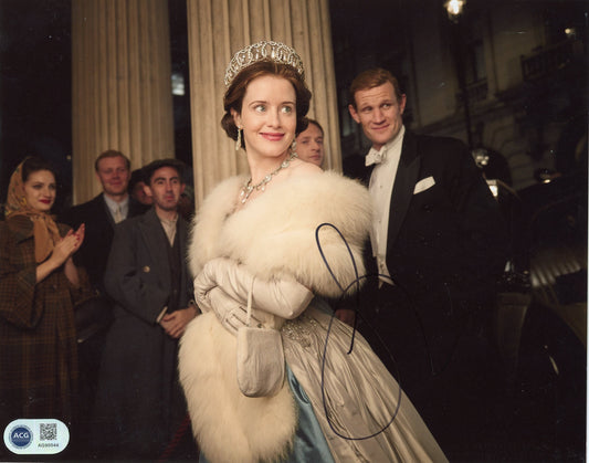 CLAIRE FOY SIGNED THE CROWN 10X8 PHOTO (4) ALSO ACG CERTIFICATION