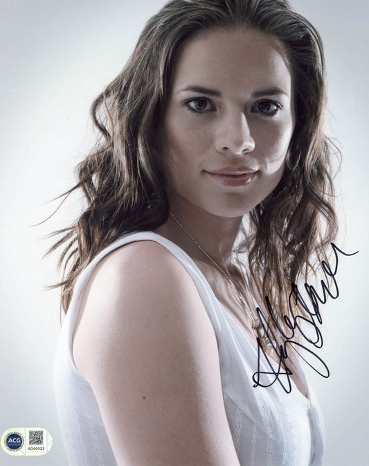 HAYLEY ATWELL SIGNED SEXY 10X8 PHOTO (1) ALSO ACG CERTIFICATION