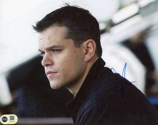 MATT DAMON SIGNED BOURNE 8X10 PHOTO (4) ALSO ACG CERT AUTHENTICATION
