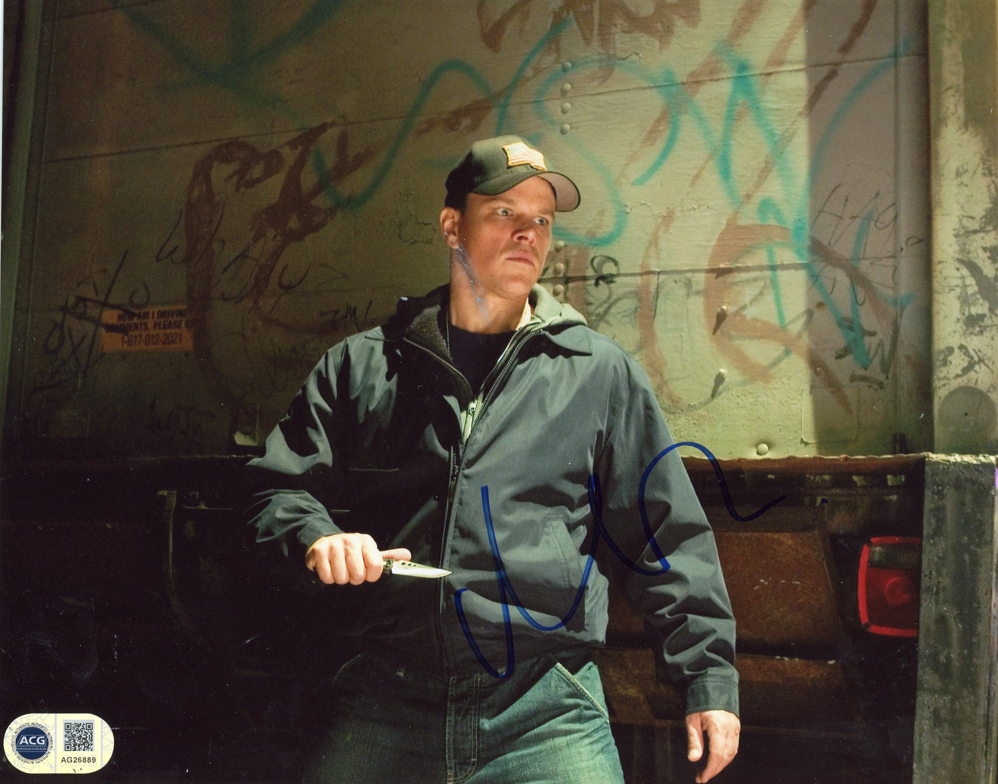 MATT DAMON SIGNED THE DEPARTED 8X10 PHOTO ALSO ACG CERT AUTHENTICATION