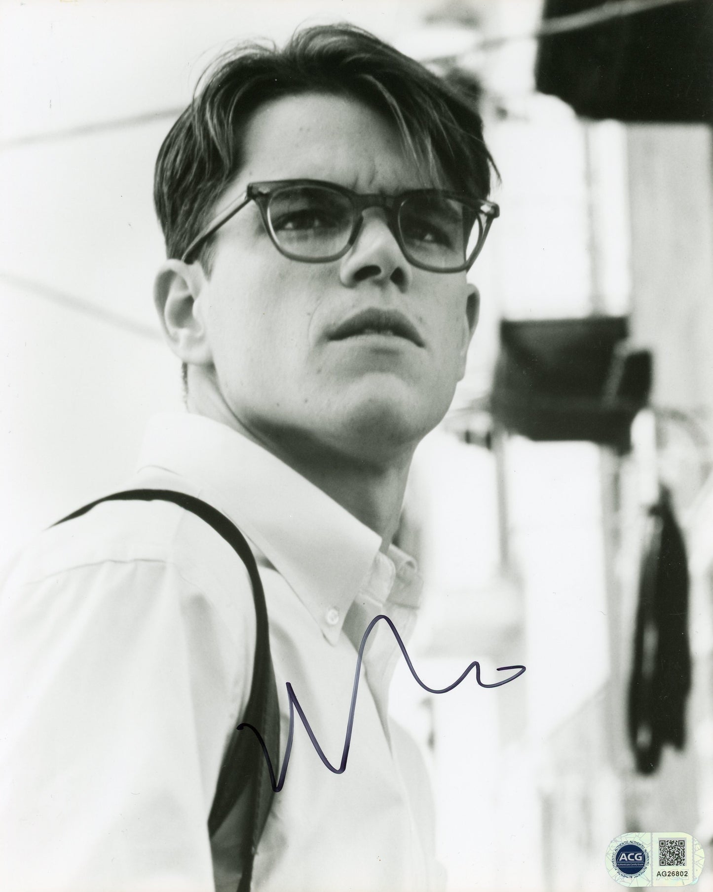MATT DAMON SIGNED THE TALENTED MR RIPLEY 8X10 PHOTO (1) ALSO ACG CERT AUTHENTICATION