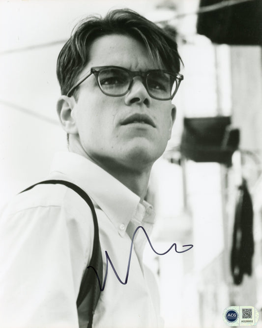 MATT DAMON SIGNED THE TALENTED MR RIPLEY 8X10 PHOTO (1) ALSO ACG CERT AUTHENTICATION