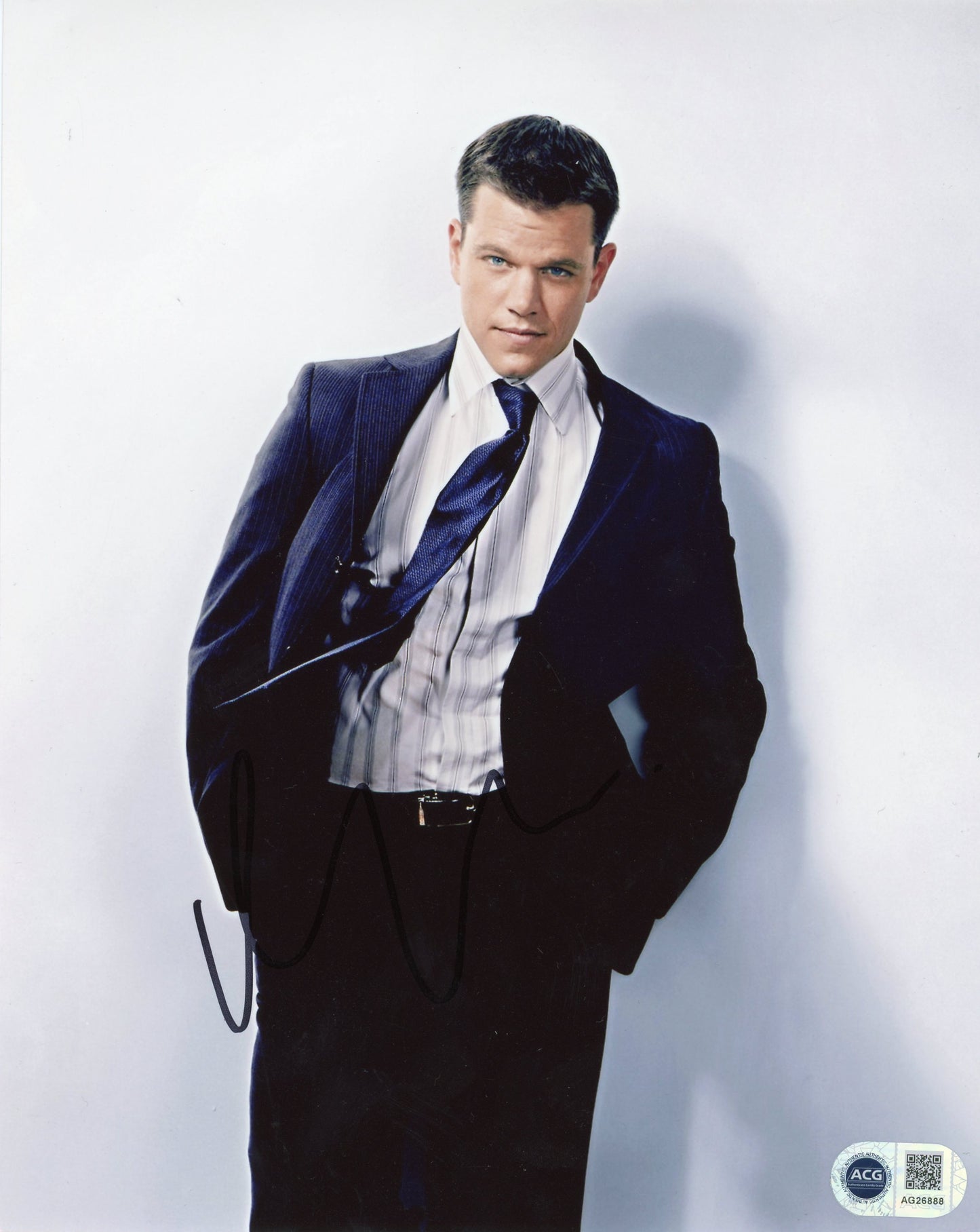 MATT DAMON SIGNED 8X10 PHOTO (1) ALSO ACG CERT AUTHENTICATION