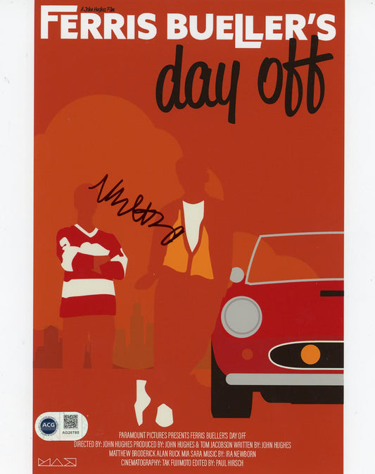 MATTHEW BRODERICK SIGNED FERRIS BUELLERS DAY OFF 8X10 PHOTO (11) ALSO ACG CERT AUTHENTICATION