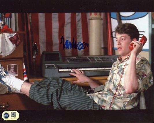 MATTHEW BRODERICK SIGNED FERRIS BUELLERS DAY OFF 8X10 PHOTO (7) ALSO ACG CERT AUTHENTICATION