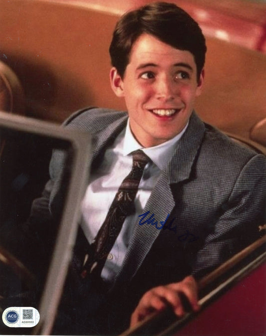 MATTHEW BRODERICK SIGNED FERRIS BUELLERS DAY OFF 8X10 PHOTO (4) ALSO  ACG CERT AUTHENTICATION