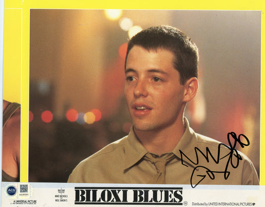 MATTHEW BRODERICK SIGNED BILOXI BLUES 8X10 PHOTO (2) ALSO ACG CERT AUTHENTICATION