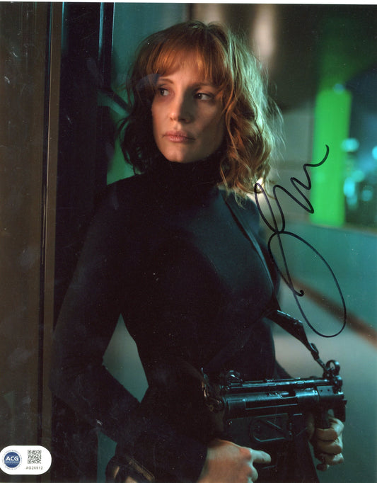 JESSICA CHASTAIN SIGNED THE 355 10X8 PHOTO (1) ALSO ACG CERT AUTHENTICATION
